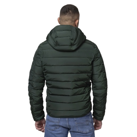 PIT BULL "SEACOAST III" quilted winter jacket with hood - dark green