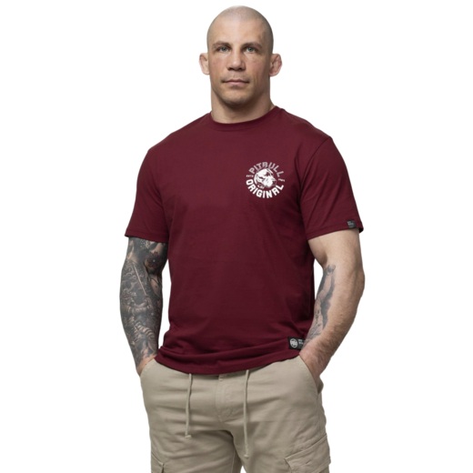 PIT BULL "DOG SD" men's t-shirt - burgundy