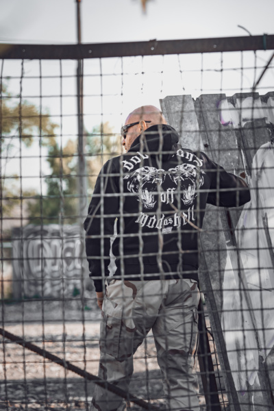 Longsleeve Dobermans Aggressive "MAD AS HELL" LS383 - granatowy