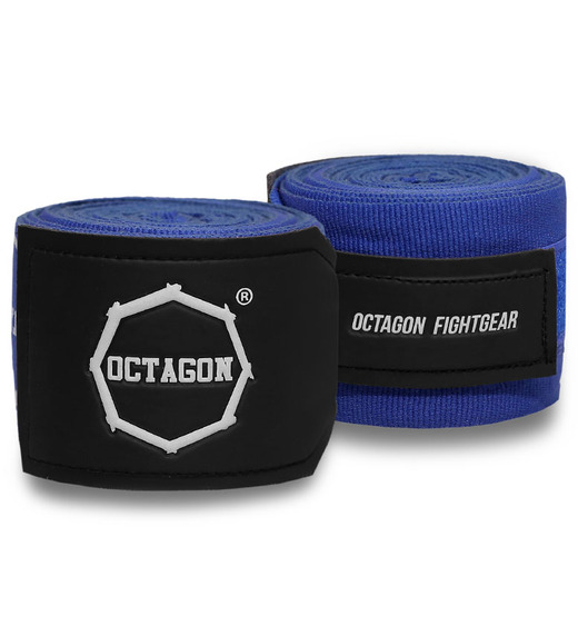 Bandaże bokserskie owijki Octagon 3 m Fightgear Supreme Printed - niebieskie