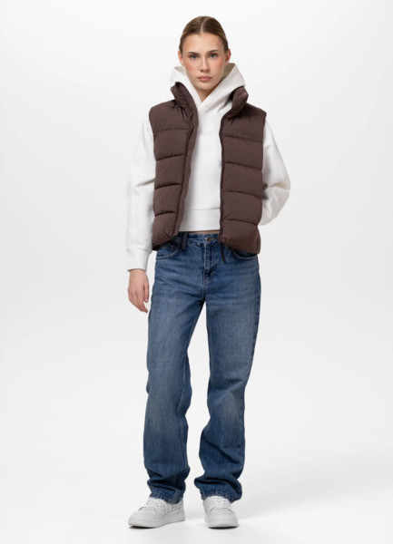 Bezrękawnik pikowany damski PIT BULL "HARRIET" - ciemny brązowy