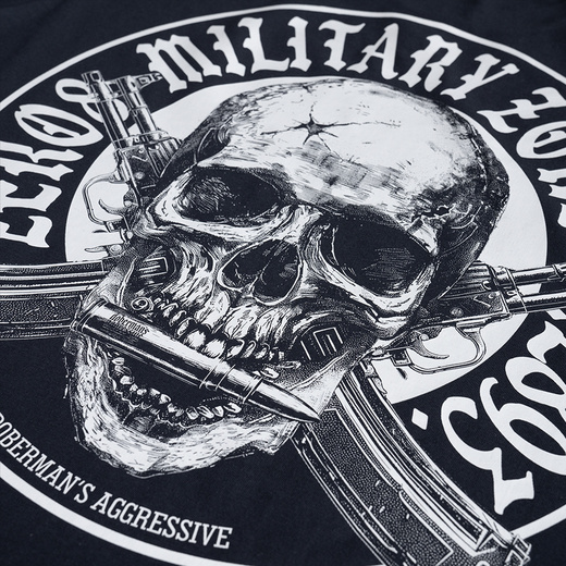 Longsleeve Dobermans Aggressive "MILITARY-ZONE" LS408 - granatowy