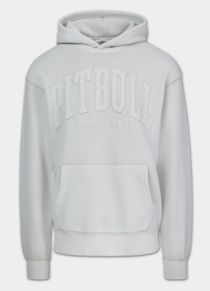 Bluza z kapturem PIT BULL Washed "ORLANDO" - biały