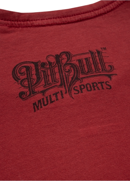 Koszulka PIT BULL "Vintage Boxing" Denim Washed - burgundy