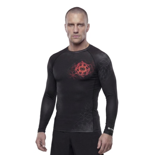Rashguard longsleeve PIT BULL "RAY" - czarny/czerwony
