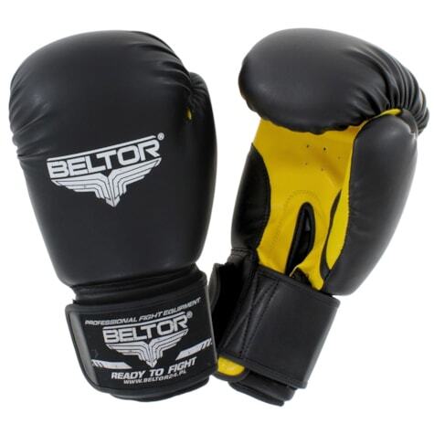 Spartacus Fighter Beltor Boxing Gloves - Black/Yellow