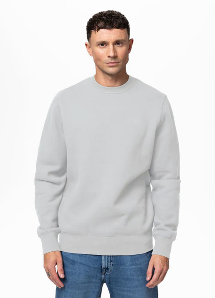 Men's PIT BULL washed "HACKETT" sweatshirt - gray and white