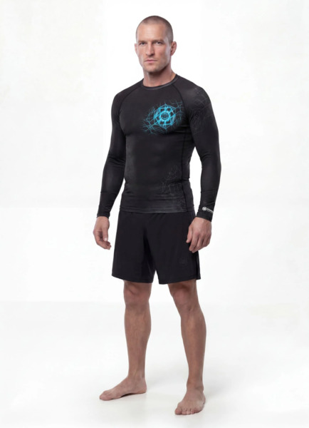 Rashguard longsleeve PIT BULL "RAY" - czarny/niebieski