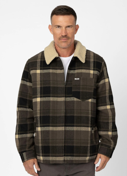 PIT BULL Stein Men's Insulated Flannel Jacket - Dark Sand