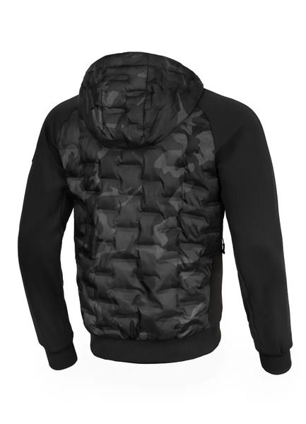 Kurtka wiosenna z kapturem PIT BULL "Roxton" - all black camo