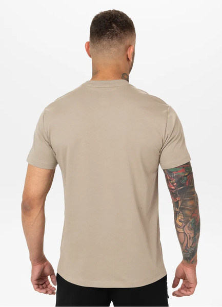 Koszulka męska PIT BULL Coolmax "SCOTT" - ciemny piaskowy