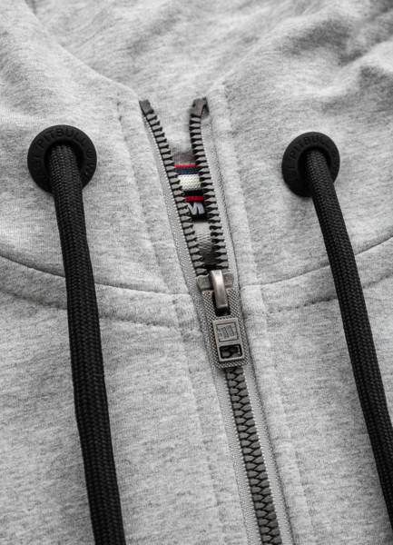 PIT BULL French Terry &quot;Reno&quot; &#39;22 zipped hooded sweatshirt - gray
