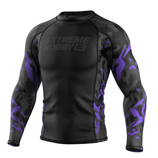 Longsleeve rashguard Extreme Hobby | Black Panther - czarny/fioletowy