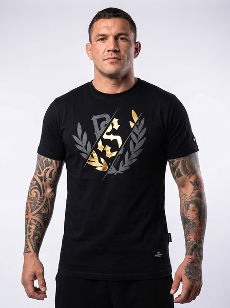 Koszulka Pretorian "PS Grey-Gold" - czarna