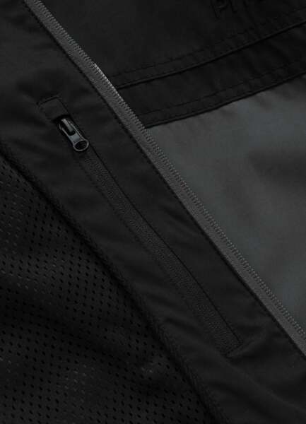 Kurtka przejściowa męska z kapturem PIT BULL "2 Color Longwood" - czarny/off-white/szary