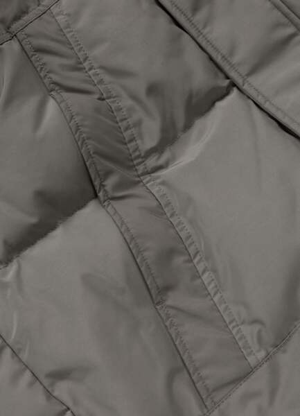 PIT BULL "FOREST" quilted parka winter jacket with hood - gray-brown