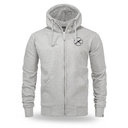 Dobermans Aggressive "COMBAT BZ404" Zip-Up Hoodie - Gray