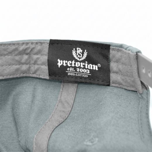 Pretorian "Logo 3D Black" Baseball Cap - Light Steel