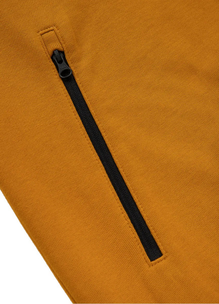 Bluza z kapturem rozpinana PIT BULL Terry "New Logo" - miodowa