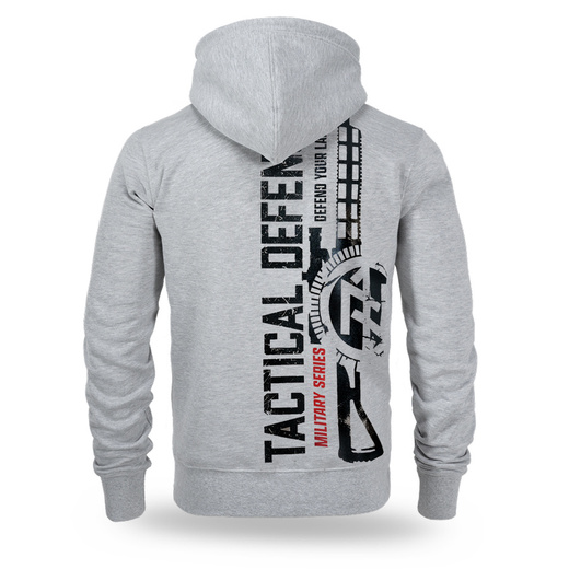 Dobermans Aggressive "TACTICAL DEFENSE BZ399" Zip-Up Hoodie - Gray