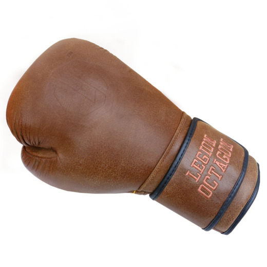 Rękawice bokserskie Legion Octagon PRO Oldschool - brown