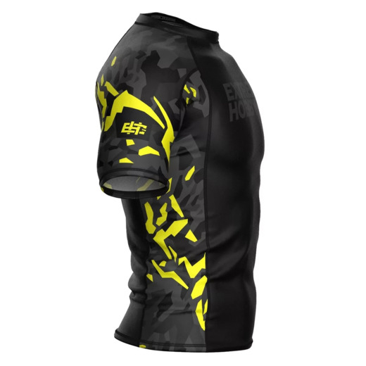 Short sleeve rashguard Extreme Hobby | BLACK PANTHER - czarny/żółty