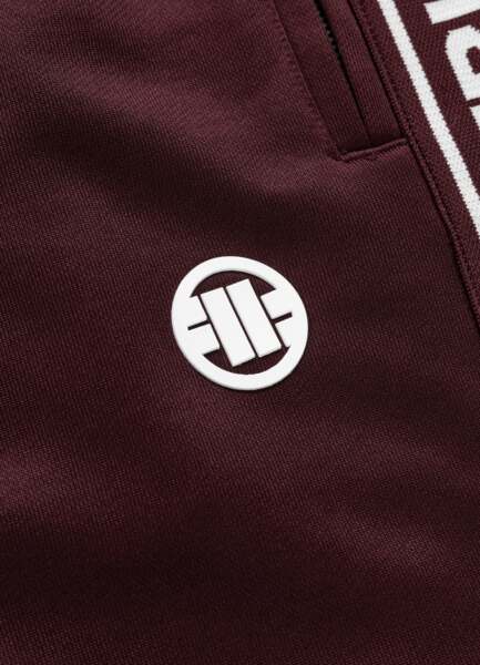 PIT BULL "TAPE LOGO" sweatpants - burgundy