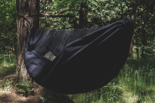 Hamak TIGERWOOD Obozowy Niedźwiedź XL z Moskitierą Black