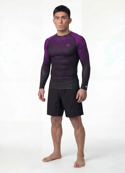 Rashguard longsleeve PIT BULL "RANKED" - fioletowy