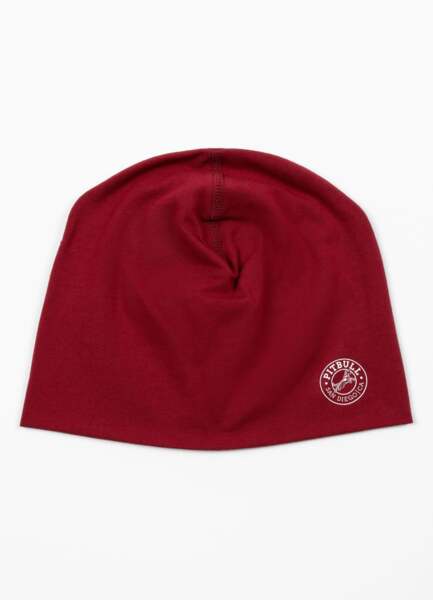 PIT BULL &quot;SAN DIEGO CA&quot; cotton winter hat - burgundy