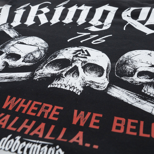Longsleeve Dobermans Aggressive "MY VALHALLA" LS272" - granatowy