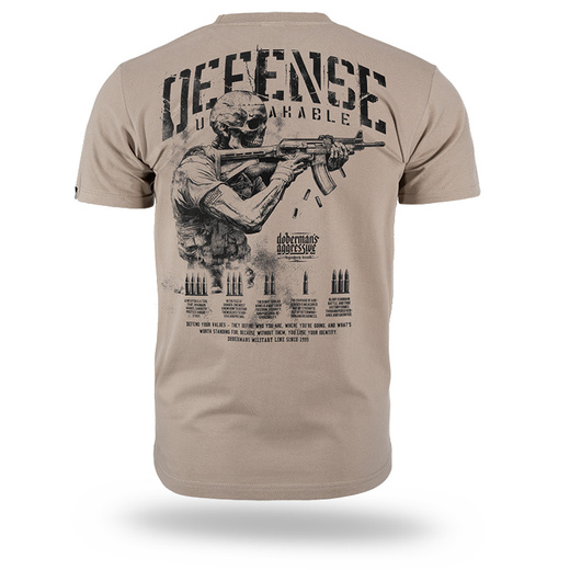 Koszulka T-shirt Dobermans Aggressive "DEFENSE UNBREAKABLE" TS377H - beżowa