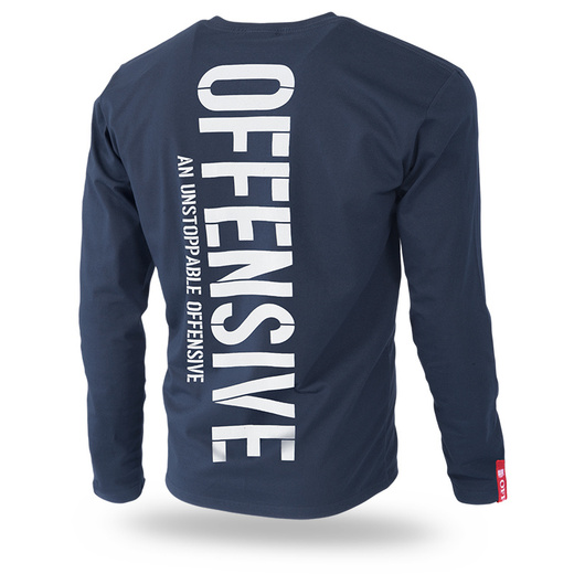 Longsleeve Dobermans Aggressive "AN UNSTOPPABLE OFFENSIVE INFINITE " LS264" - granatowy