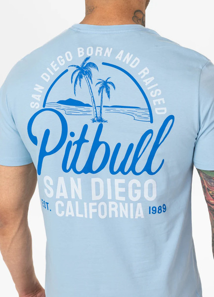 Koszulka męska PIT BULL "SAN DIEGO BORN" - jasny niebieski