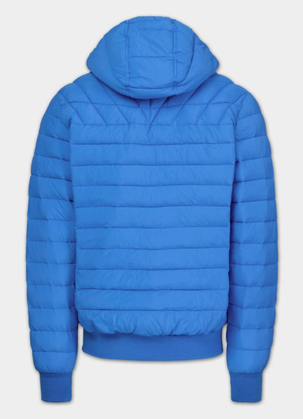 Kurtka zimowa PIT BULL pikowana z kapturem "NAYLOR" - niebieski