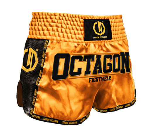 Spodenki Kickboxing/Muay Thai Legion Octagon Future PREMIUM - black/gold