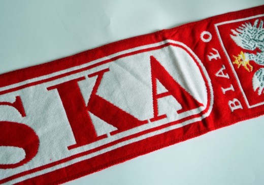 Poland Red and White Eagle Scarf