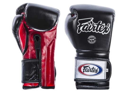 RĘKAWICE BOKSERSKIE FAIRTEX BGV9 (black/red palm) "Mexican Style"