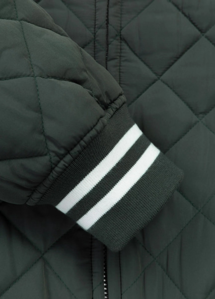 Kurtka pikowana przejściowa bejsbolówka PIT BULL "JUPITER" - ciemny zielony