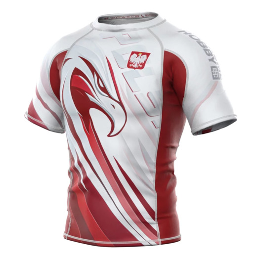 Short sleeve rashguard męski Extreme Hobby | POLSKA ULTIMATE - biały