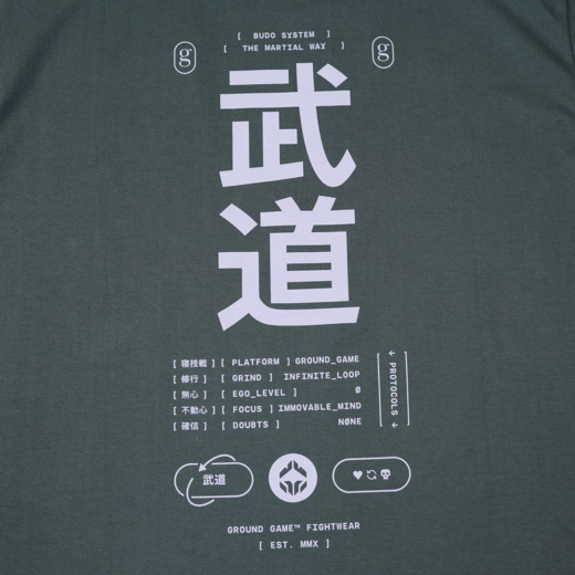 Koszulka T-shirt Oversize Ground Game "Budo" - grafitowy