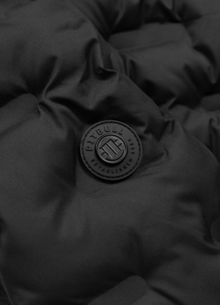 Kurtka zimowa PIT BULL pikowana z kapturem "CAMINO" - czarny