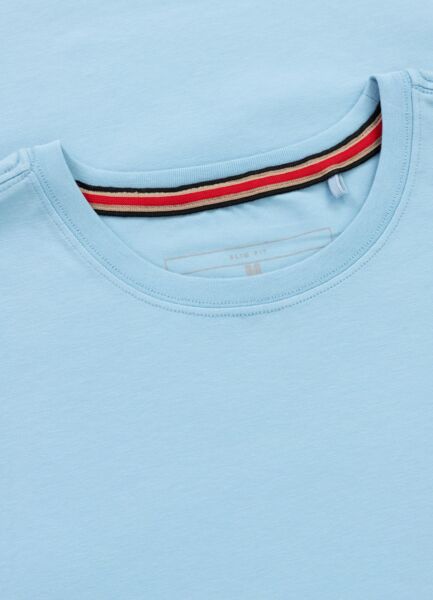 Koszulka męska PIT BULL Slim Fit "MINIMAL" - błękitny