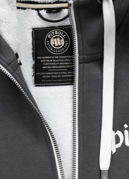 Bluza rozpinana z kapturem PIT BULL "RUFFIN RING" - grafitowy
