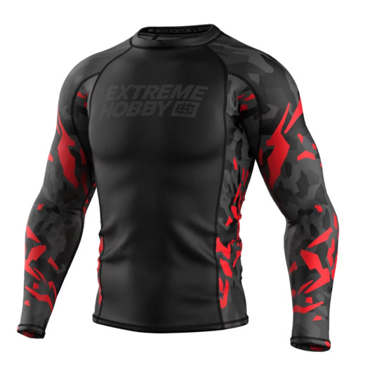 Longsleeve rashguard Extreme Hobby | Black Panther - czarny/czerwony
