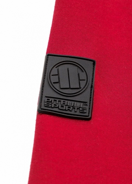 Bluza rozpinana z kapturem PIT BULL Hilltop "Harris" '22 - czerwona