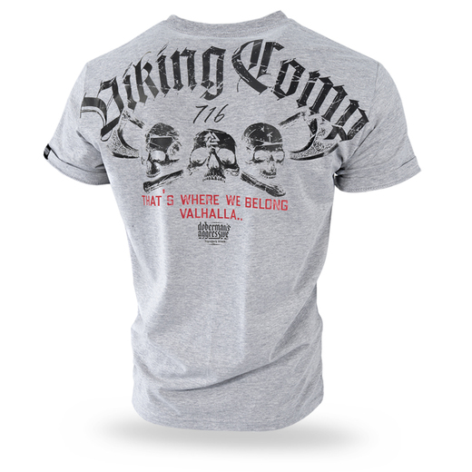 Koszulka T-shirt Dobermans Aggressive "My Valhalla TS272" - szara