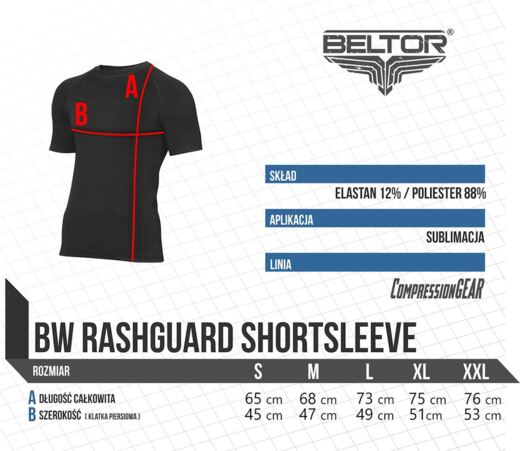 Rashguard krótki rękaw Beltor "Army" kompresyjny - moro