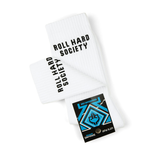 Skarpety Ground Game "Roll Hard Society" - białe