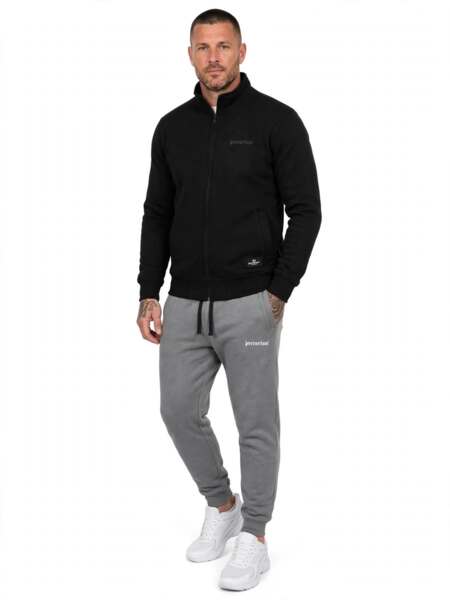 Pretorian "Logo 3D black" zip-up sweatshirt - black